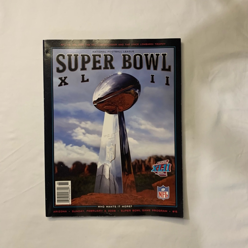 Vintage 2008 NFL Superbowl Game XLII National Football League Program Book